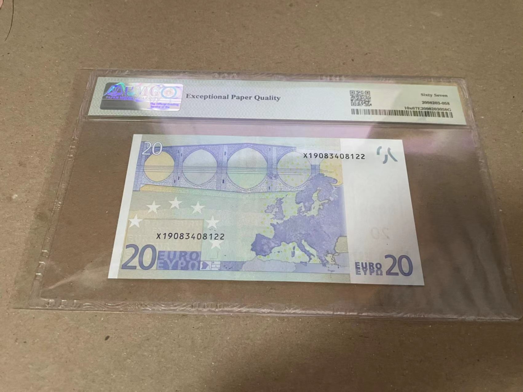 【Blue Auction】✨世界纸币精拍第252期——补号伦勃朗 欧盟 2002年20欧元 PMG67EPQ 德国版 二签