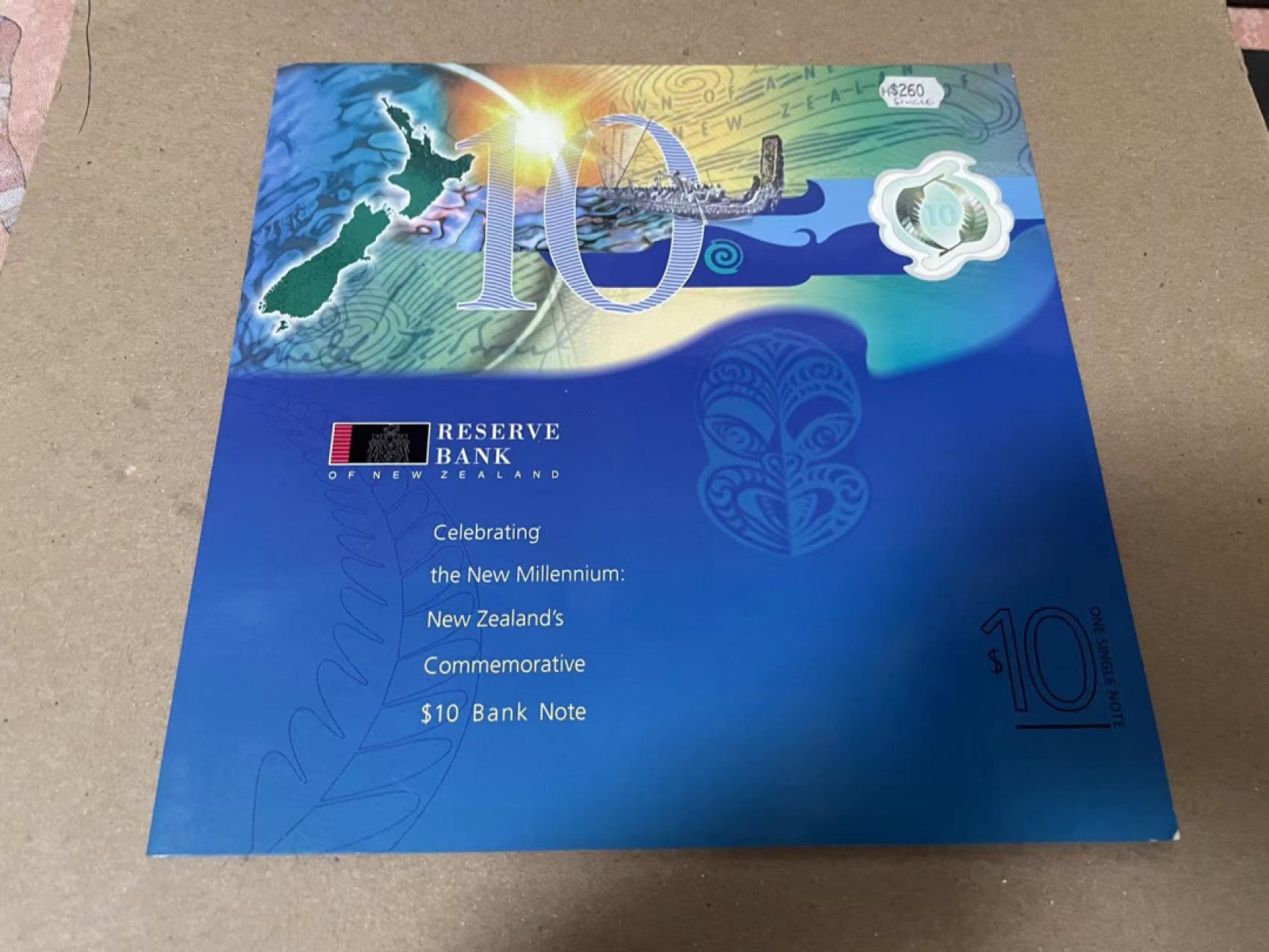 【Blue Auction】✨世界纸币精拍第252期——补号伦勃朗 【原装带册】新西兰 10元 塑料纪念钞 全新UNC 