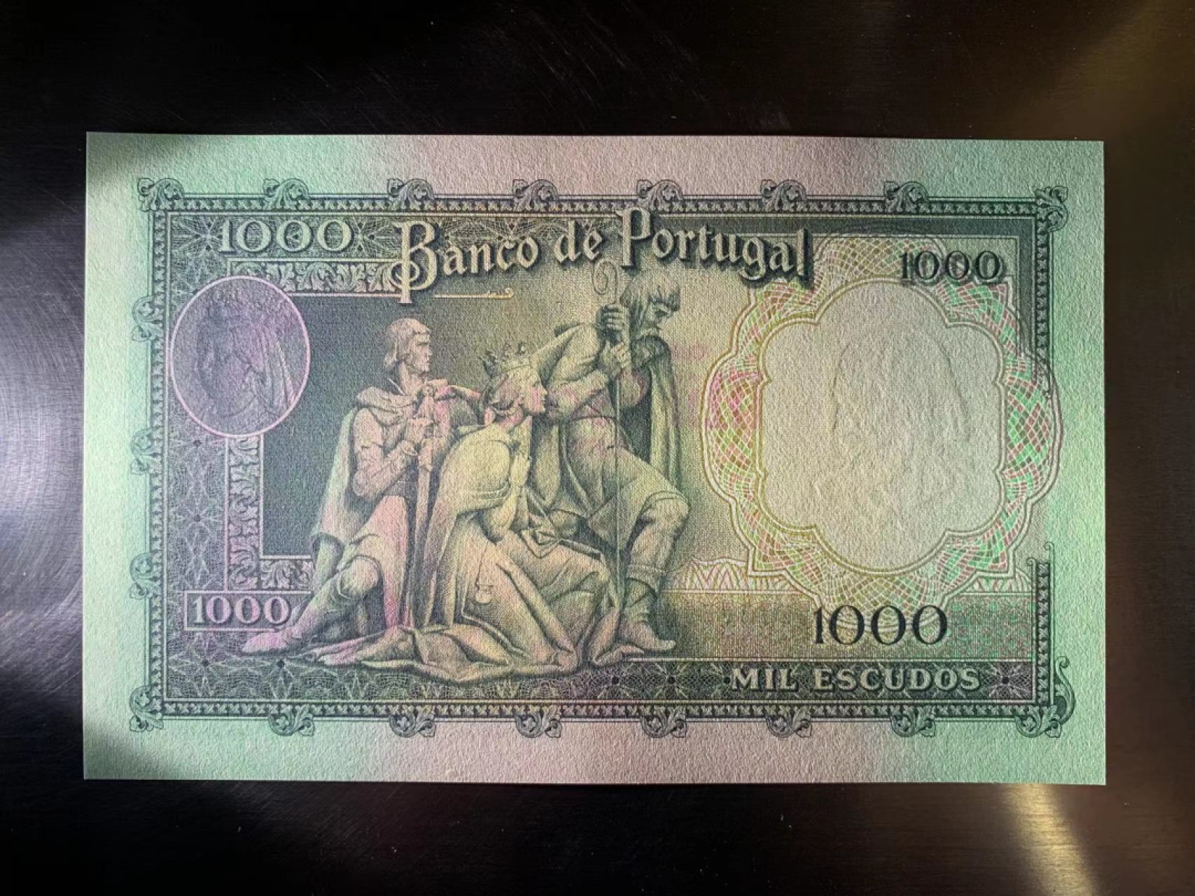 【Blue Auction】✨世界纸币精拍第252期——补号伦勃朗 RR.葡萄牙 1956年初版1000比塞塔 Filipa女王 全新UNC少见品相 BWC出品 非常漂亮