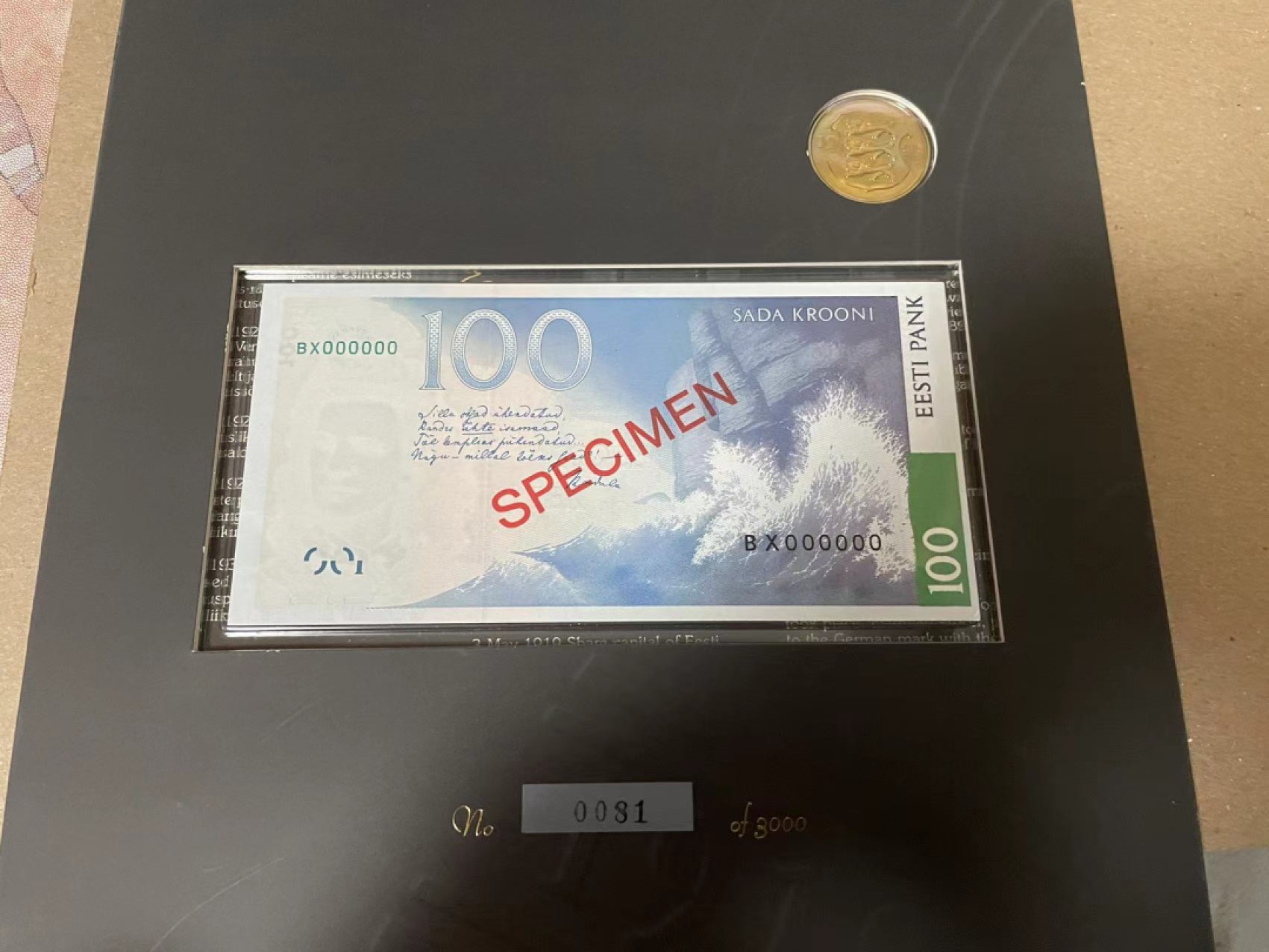 【Blue Auction】✨世界纸币精拍第252期——补号伦勃朗 【原装带册】爱沙尼亚 纸币样钞、硬币、邮票册 全新UNC