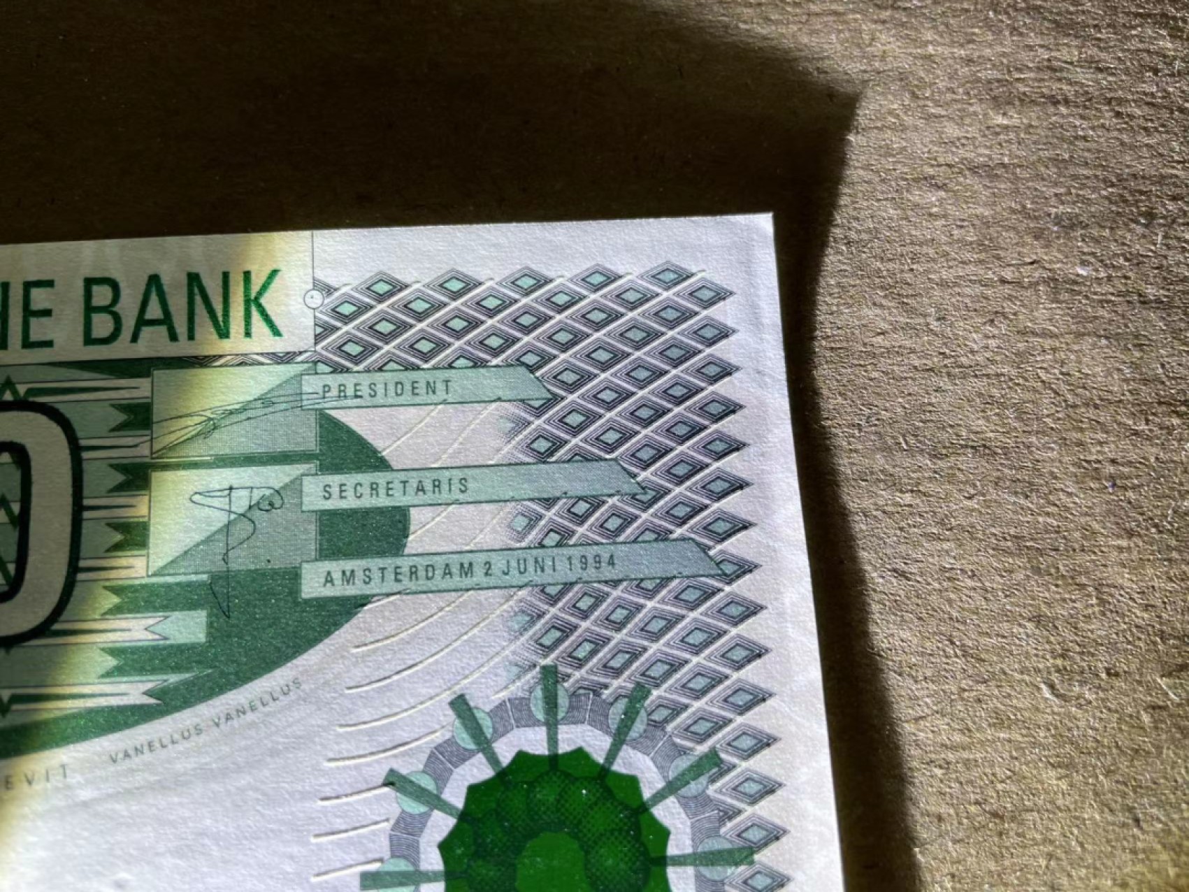 【Blue Auction】✨世界纸币精拍第252期——补号伦勃朗 R.荷兰 1994年1000盾 大齿轮 UNC-（小角折 边缘轻微压痕）