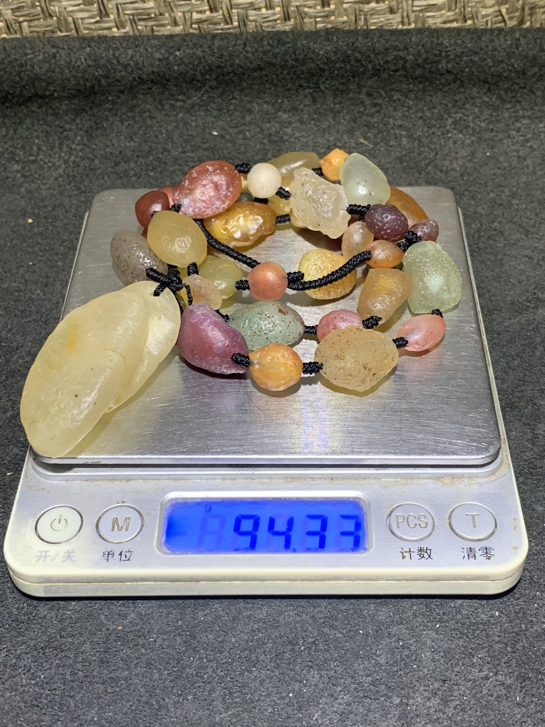 放福利！精美戈壁大颗粒彩珠玛瑙原石项链，