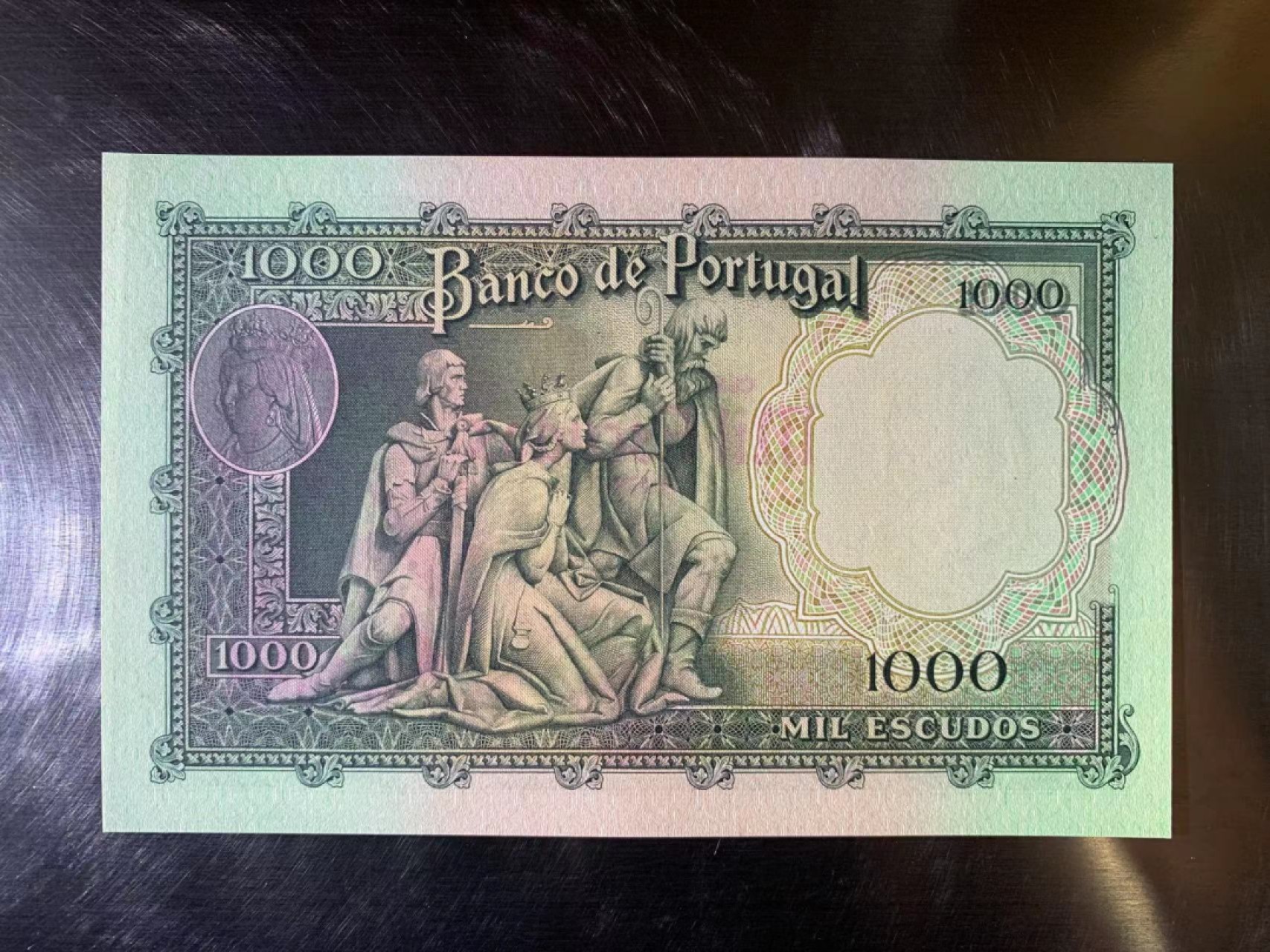 【Blue Auction】✨世界纸币精拍第252期——补号伦勃朗 RR.葡萄牙 1956年初版1000比塞塔 Filipa女王 全新UNC少见品相 BWC出品 非常漂亮