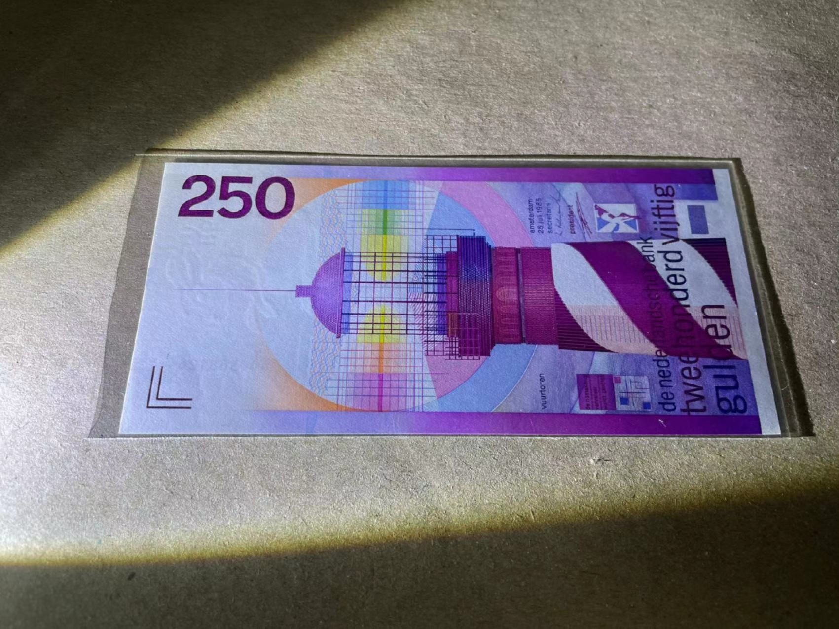 【Blue Auction】✨世界纸币精拍第252期——补号伦勃朗 荷兰 1985年250盾 灯塔 全新UNC