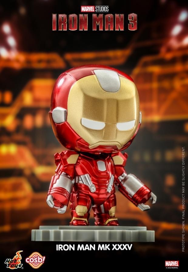 零元拍 ：Hot Toys CBX057《钢铁侠3》Cosbi 盲盒迷你珍藏人偶(第三弹)CBX057 盲盒8盒套装