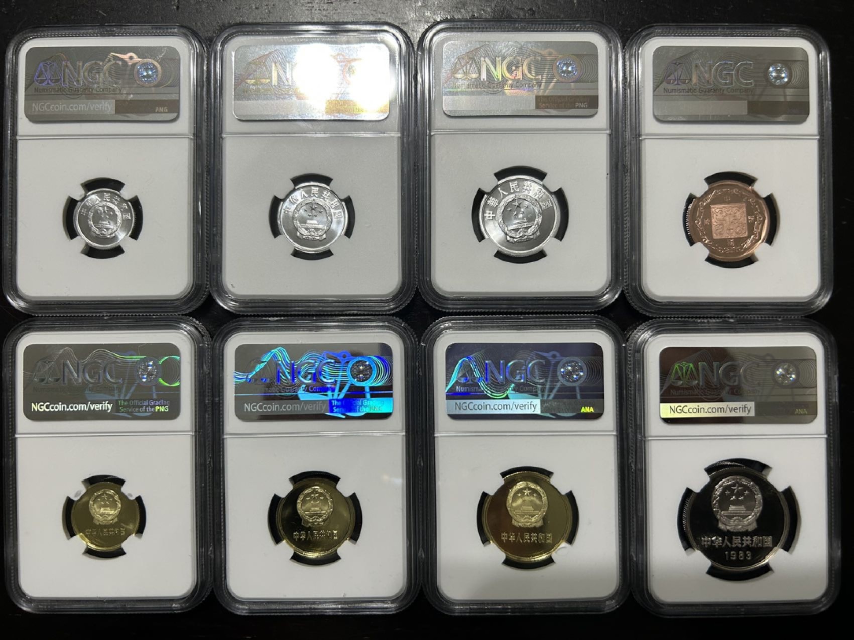 收藏联盟Quantum Auction 第210期拍卖 邮币专场 1983年长城精制币套装 NGC评级 1元长城PF69UC