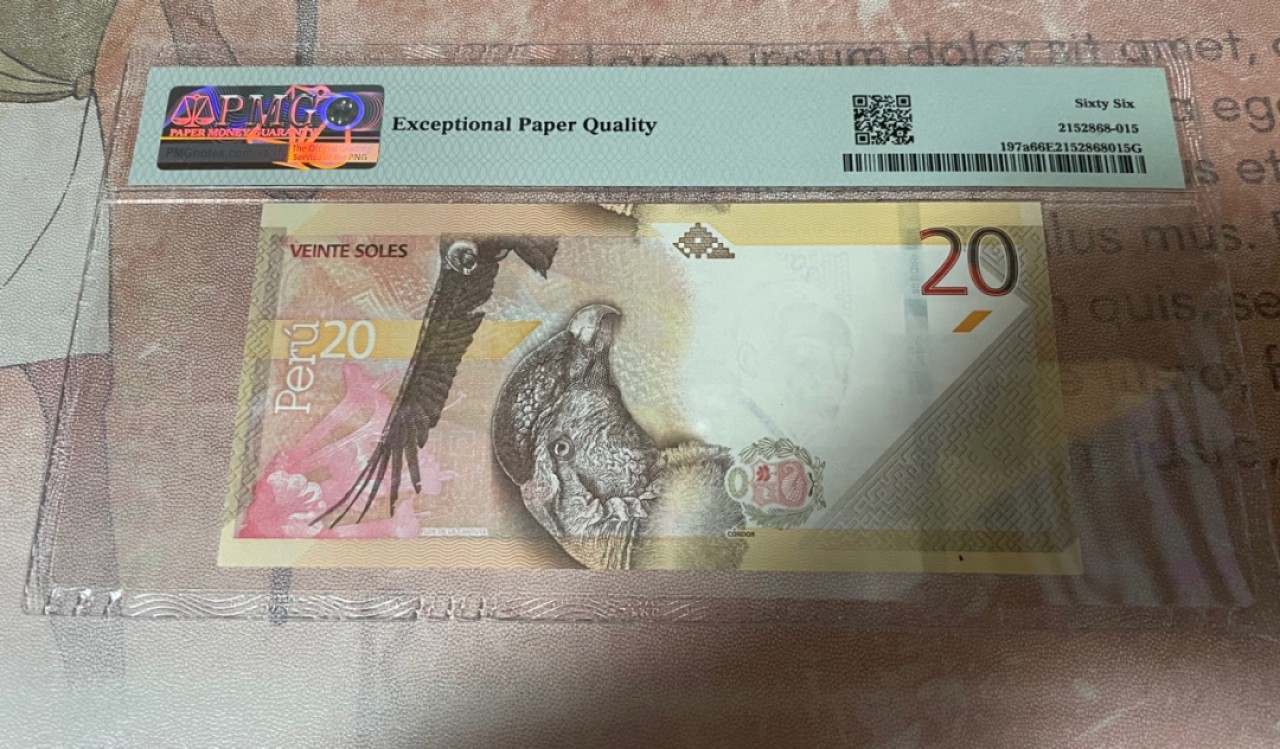 【Blue Auction】✨世界纸币精拍第252期——补号伦勃朗 【AA】秘鲁 2019年20索尔 PMG66EPQ  