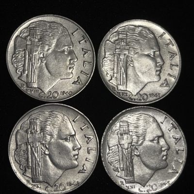外国硬币0元起拍（33） - 不同年份意大利20分