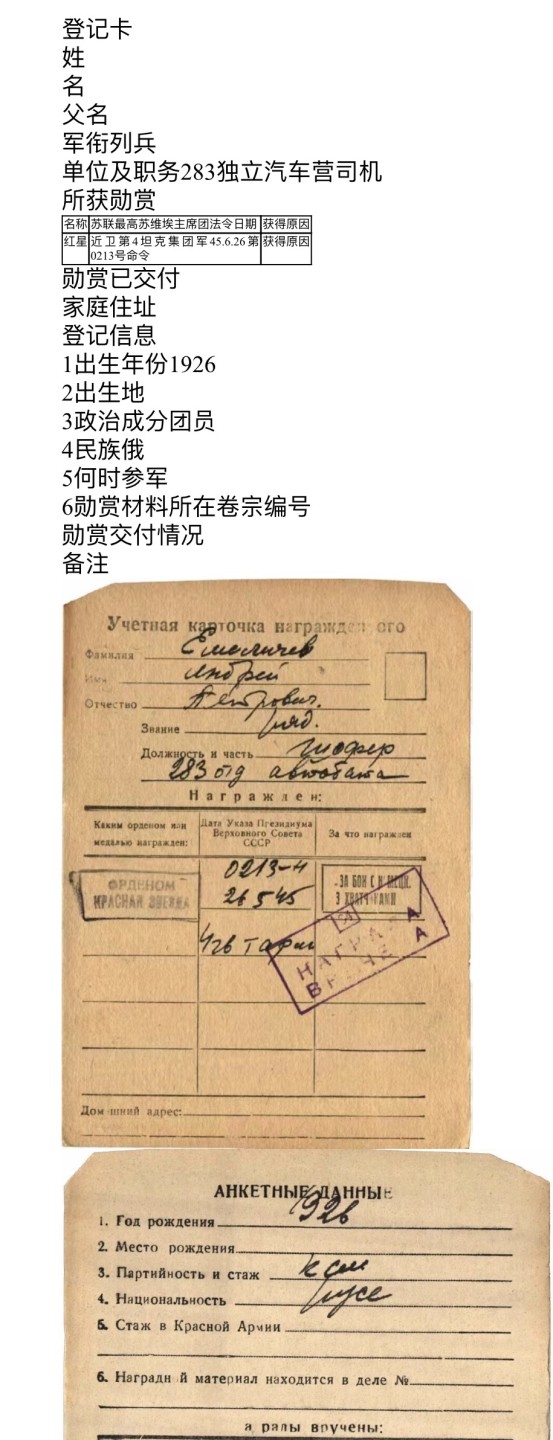 大猫徽章拍卖 第209期 苏联红星勋章一组 银质 档案齐全