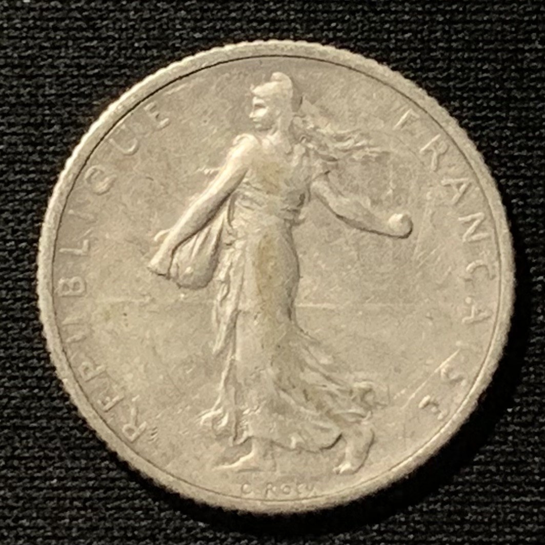 紫瑗钱币——第244期拍卖 法国 1917年 播种女神 1法郎 5克 0.835银