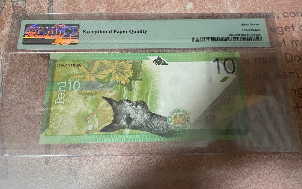 【Blue Auction】✨世界纸币精拍第252期——补号伦勃朗 【AA】秘鲁 2019年10索尔 PMG67EPQ 