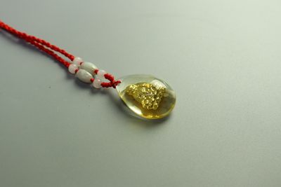 玉坠专场 - 水晶千足金观音挂件直径：3cm 重：8g