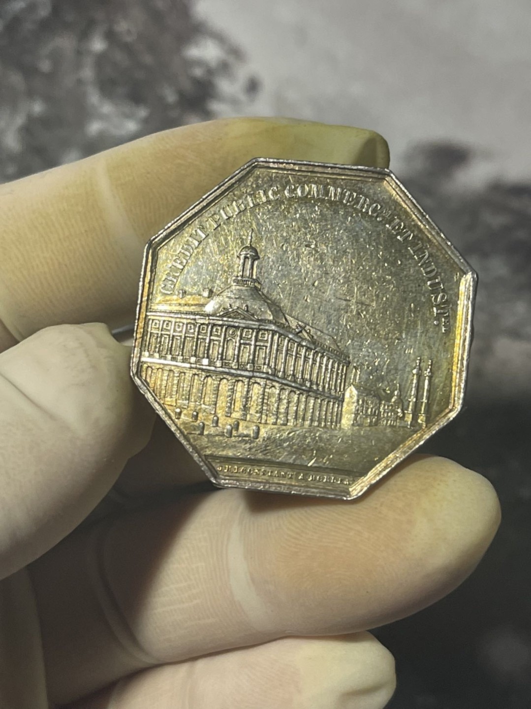 第六场，欧洲艺术章牌代币拍卖（实时专场） 1835年波尔多股票经纪公司八角银章