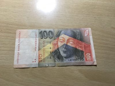 Banknote mall 第九期（本场新增起步6元步幅！） - 斯洛伐克纸币100，低于汇率起拍
