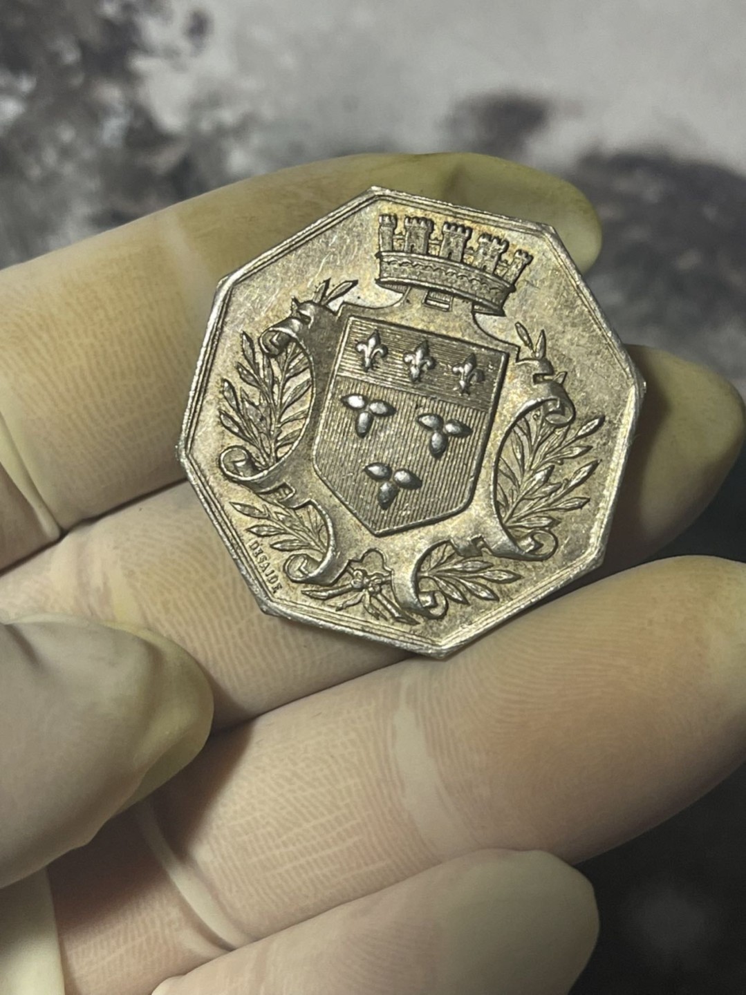 第六场，欧洲艺术章牌代币拍卖（实时专场） 法国奥尔良卢瓦雷储蓄银行八角银章