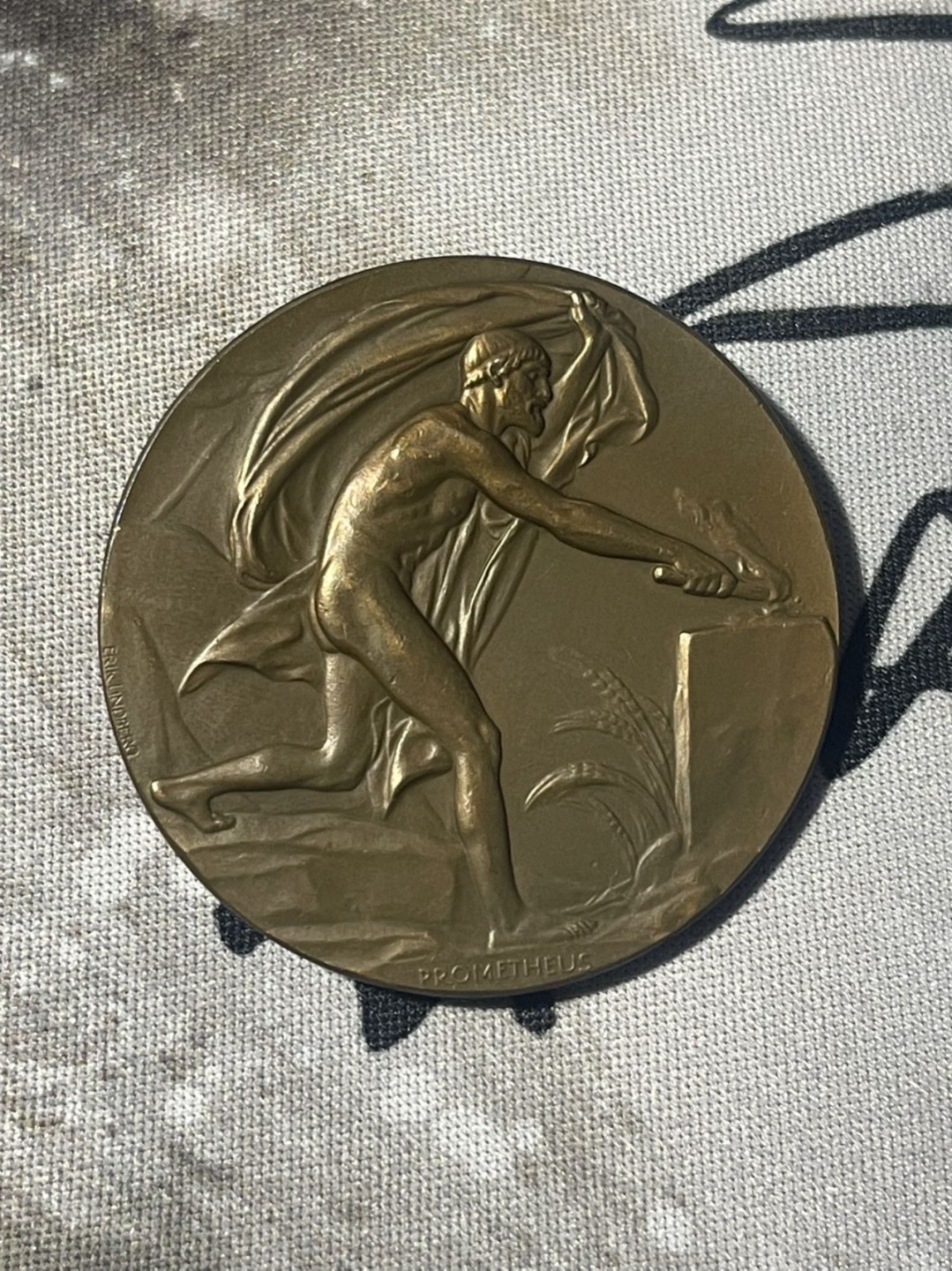 第六场，欧洲艺术章牌代币拍卖（实时专场） 瑞典机械工程师 Nils Ericson普罗米修斯艺术铜章