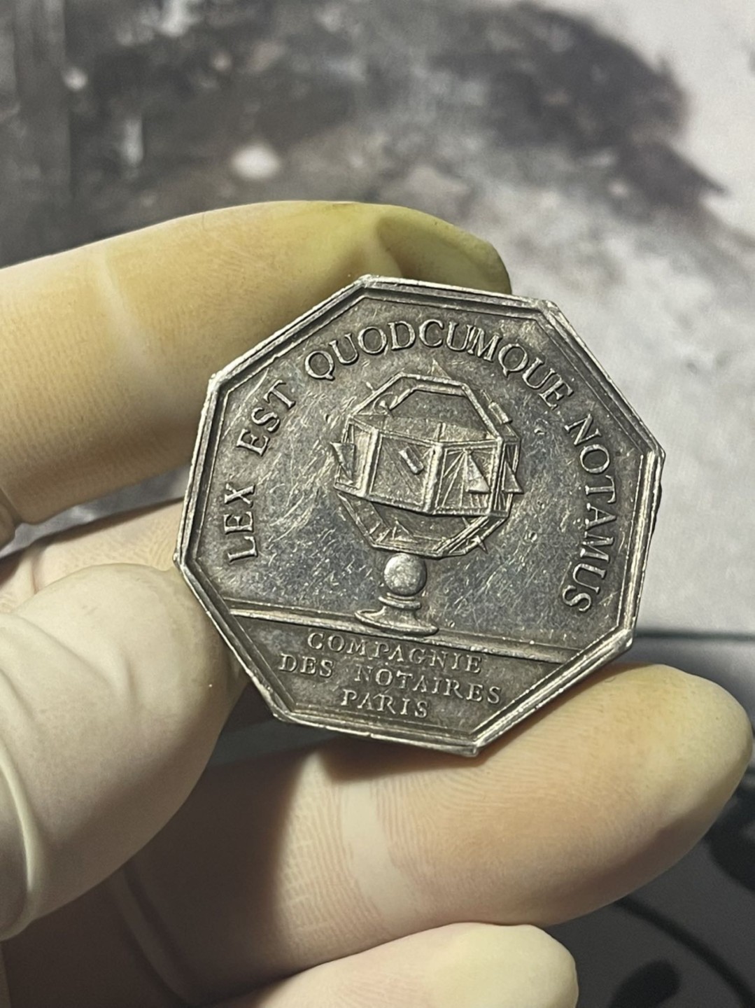 第六场，欧洲艺术章牌代币拍卖（实时专场） 法国公证处女神八角银章