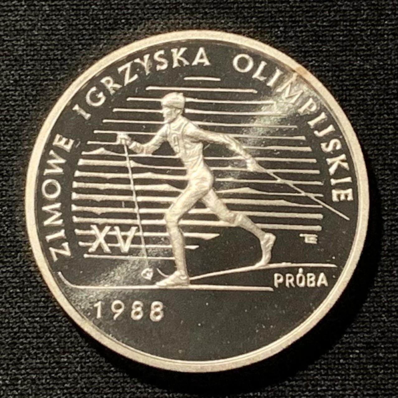 紫瑗钱币——第264期拍卖 波兰 1987年 卡尔加里冬奥会 滑雪 1000兹罗提 16.5克 0.625银 样币
