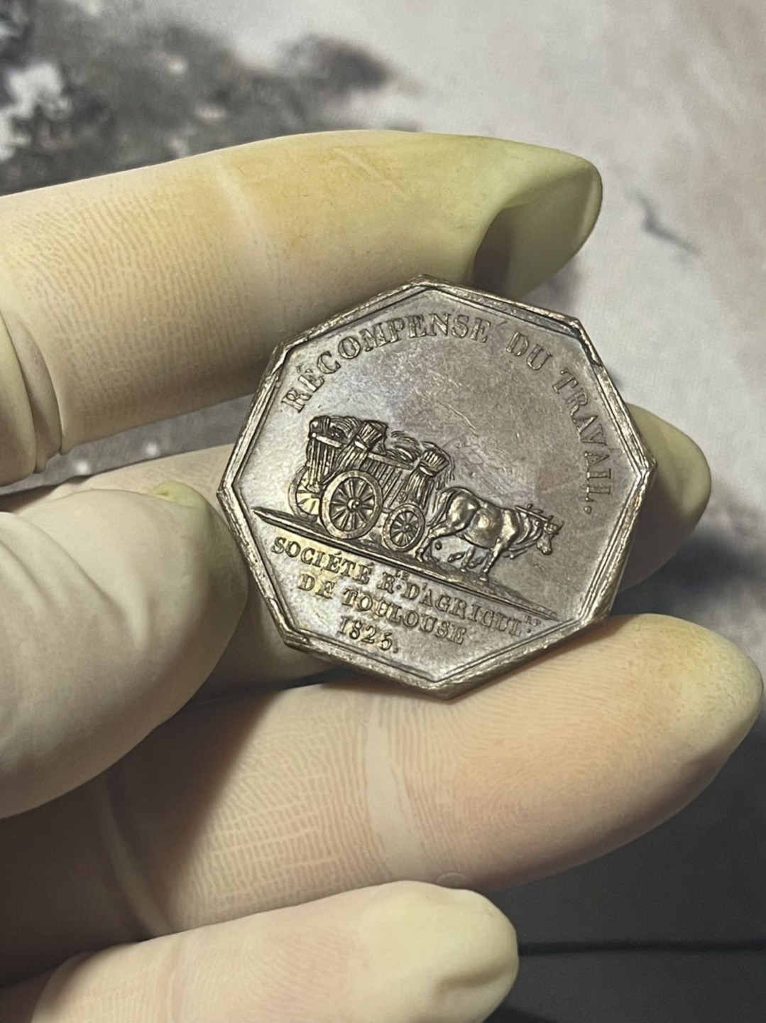 第六场，欧洲艺术章牌代币拍卖（实时专场） 法国较早期农业八角铜质代币