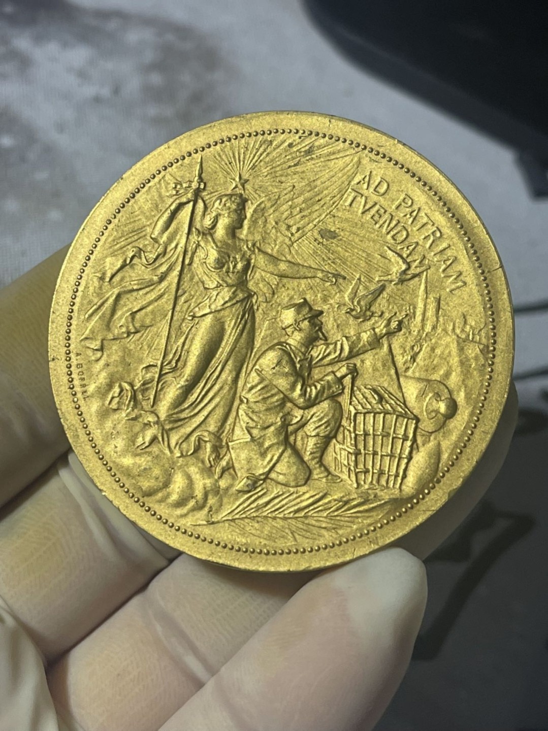 第六场，欧洲艺术章牌代币拍卖（实时专场） 法国布洛涅河畔铜镀金艺术奖章