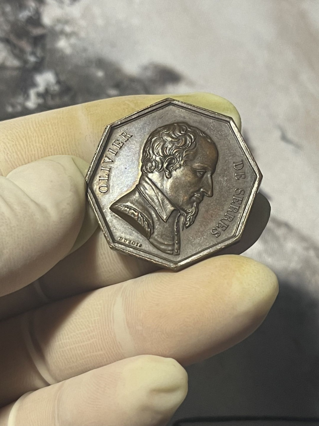 第六场，欧洲艺术章牌代币拍卖（实时专场） 法国较早期农业八角铜质代币