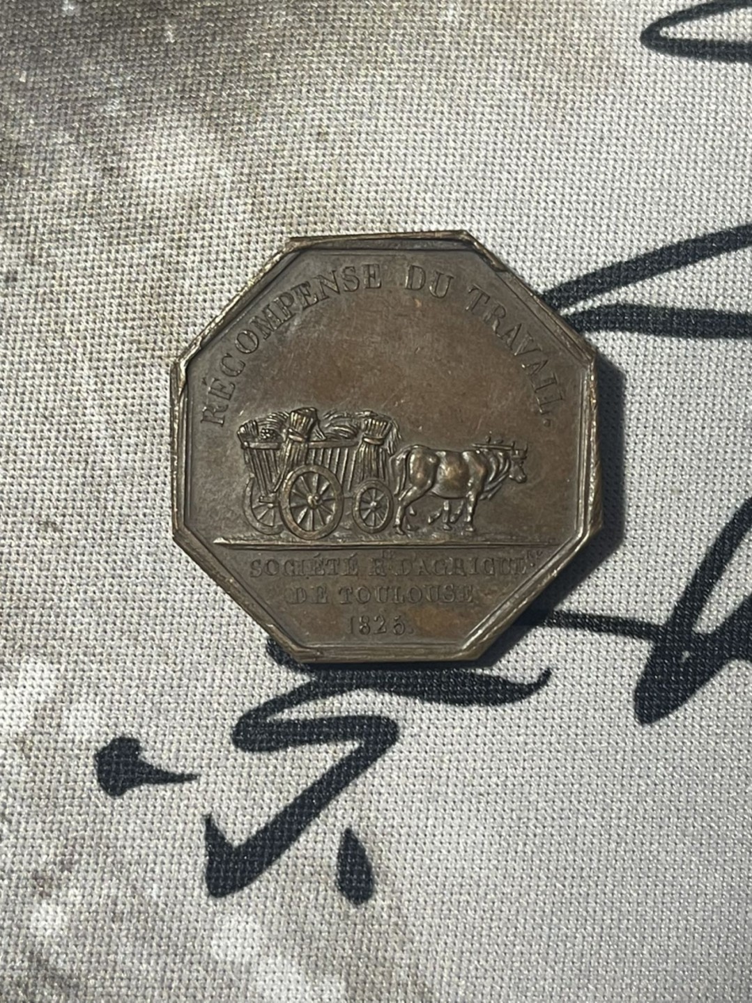 第六场，欧洲艺术章牌代币拍卖（实时专场） 法国较早期农业八角铜质代币