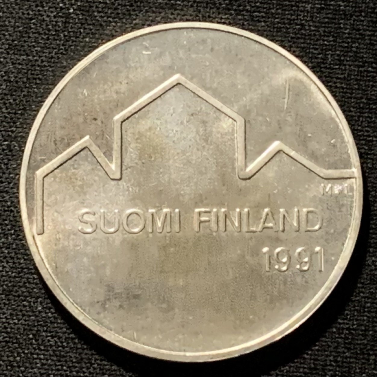 紫瑗钱币——第264期拍卖 芬兰 1991年 赫尔辛基世界冰球锦标赛 100马克 24克 0.83银 UNC