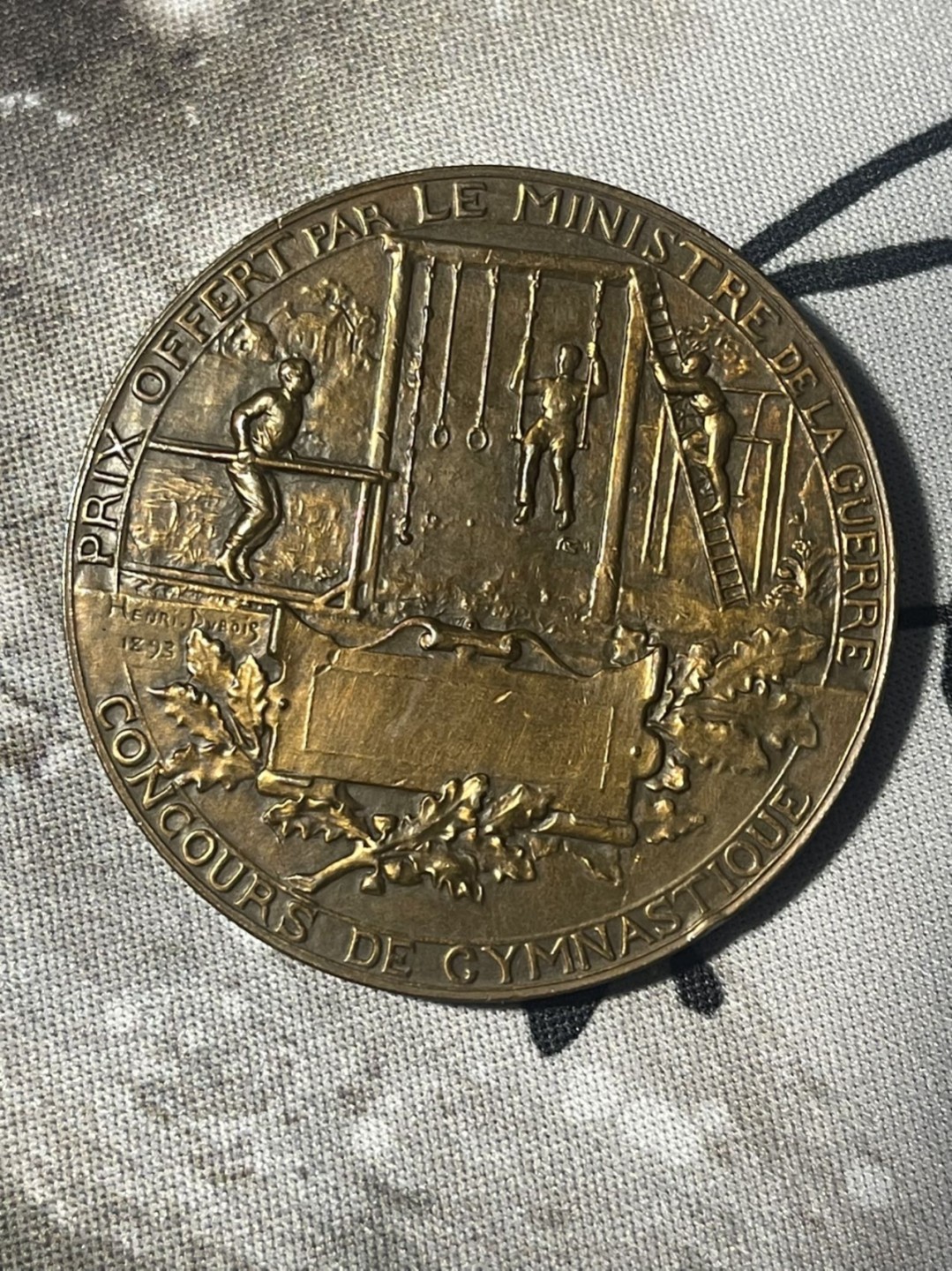 第六场，欧洲艺术章牌代币拍卖（实时专场） 法国海马头盔女神体操艺术铜章