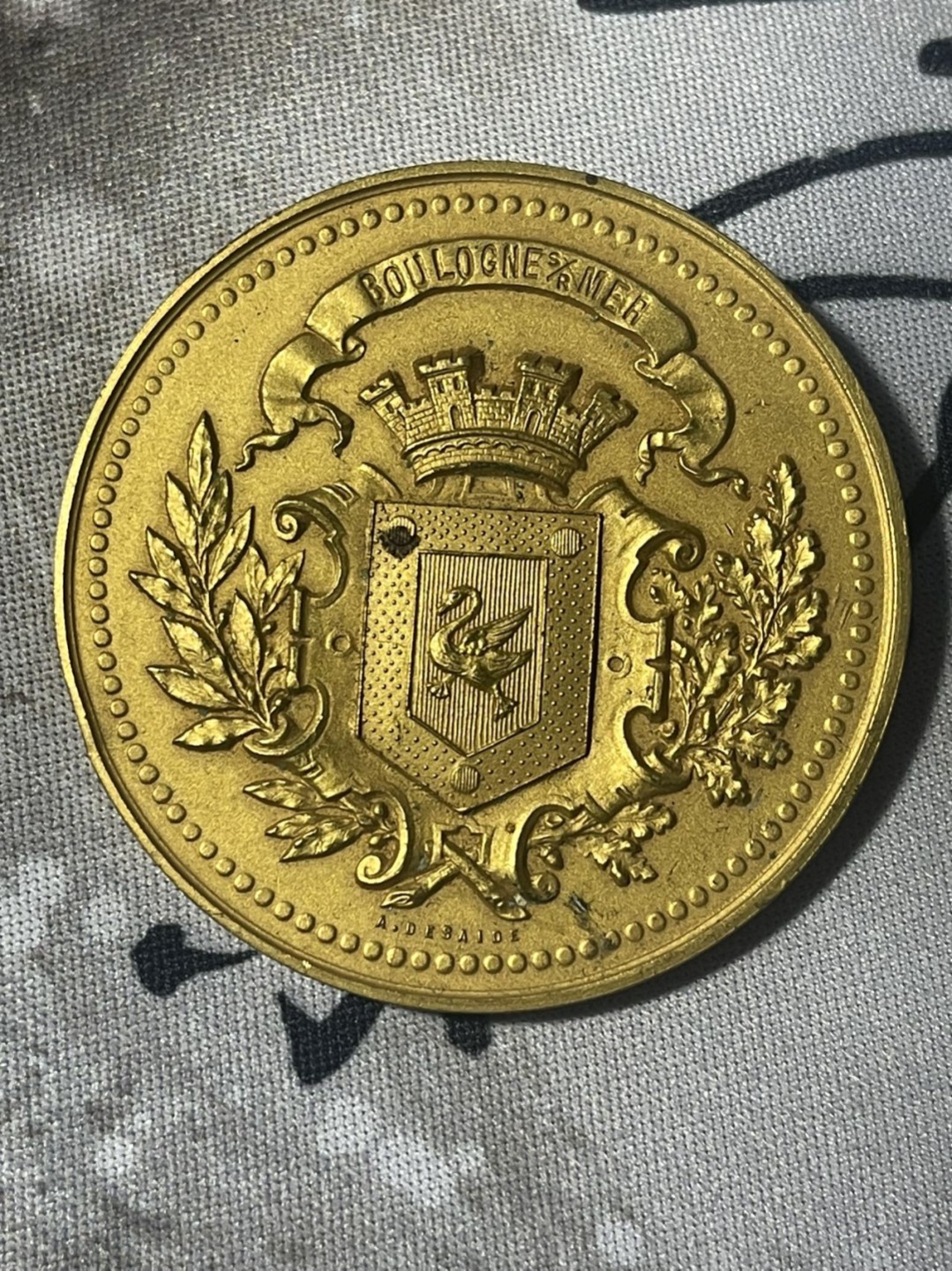 第六场，欧洲艺术章牌代币拍卖（实时专场） 法国布洛涅河畔铜镀金艺术奖章