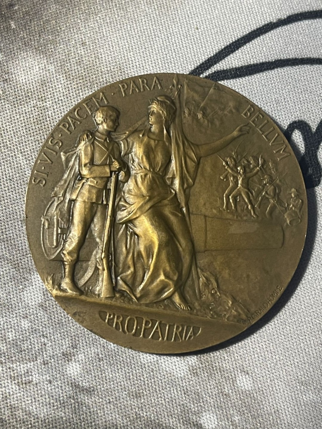 第六场，欧洲艺术章牌代币拍卖（实时专场） 法国军事斗争训练青铜艺术铜章