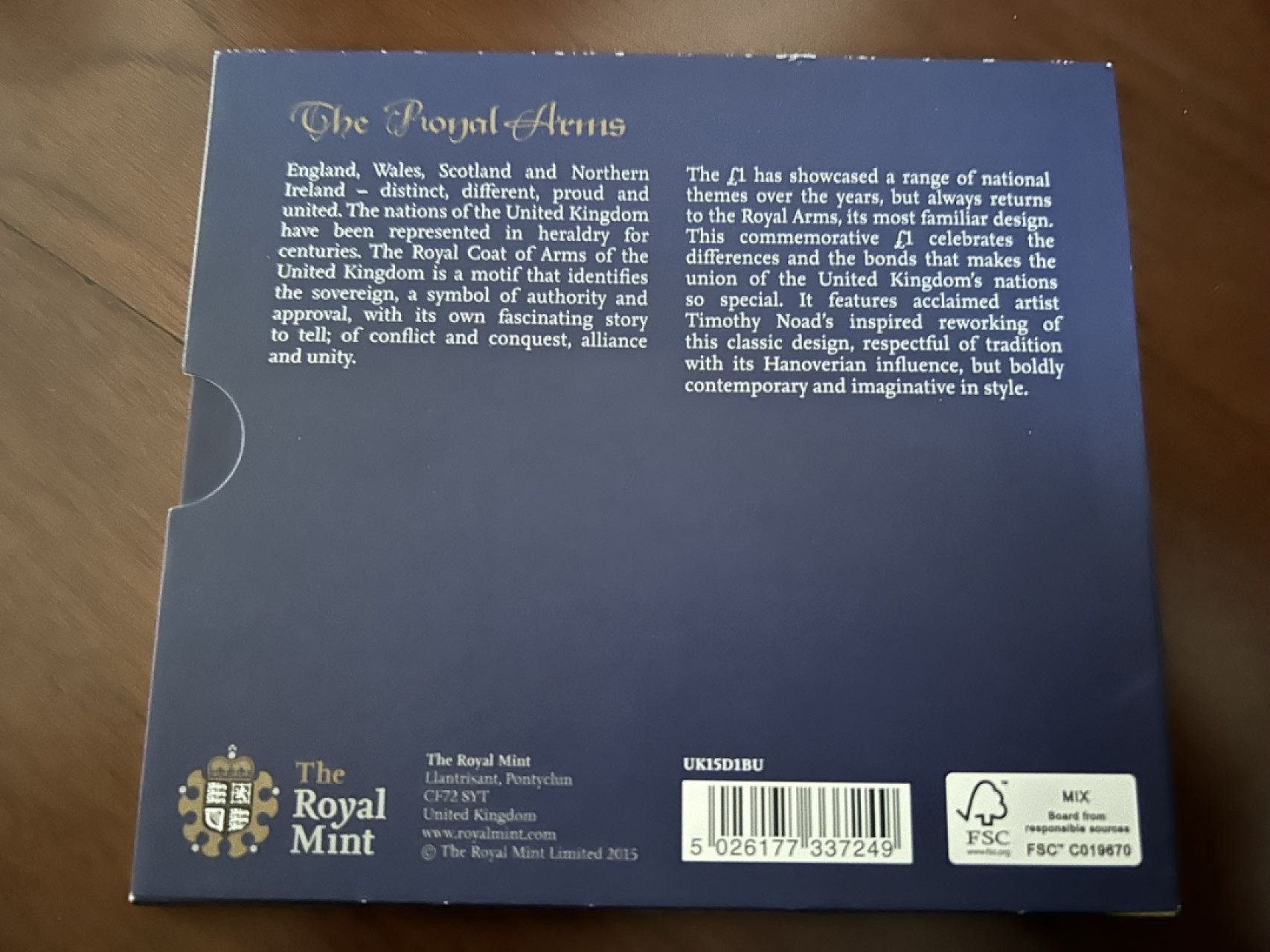 收藏联盟Quantum Auction 第210期拍卖 邮币专场 2015年英国1镑BU硬币封