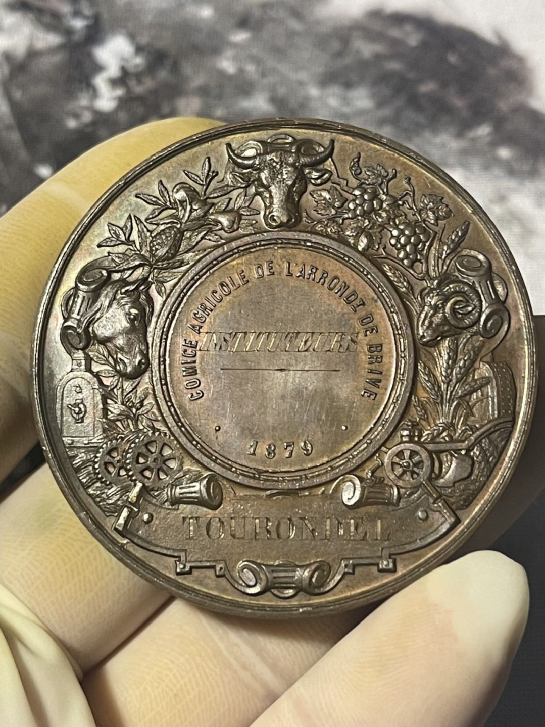 第六场，欧洲艺术章牌代币拍卖（实时专场） 法国谷物女神农业青铜艺术奖章