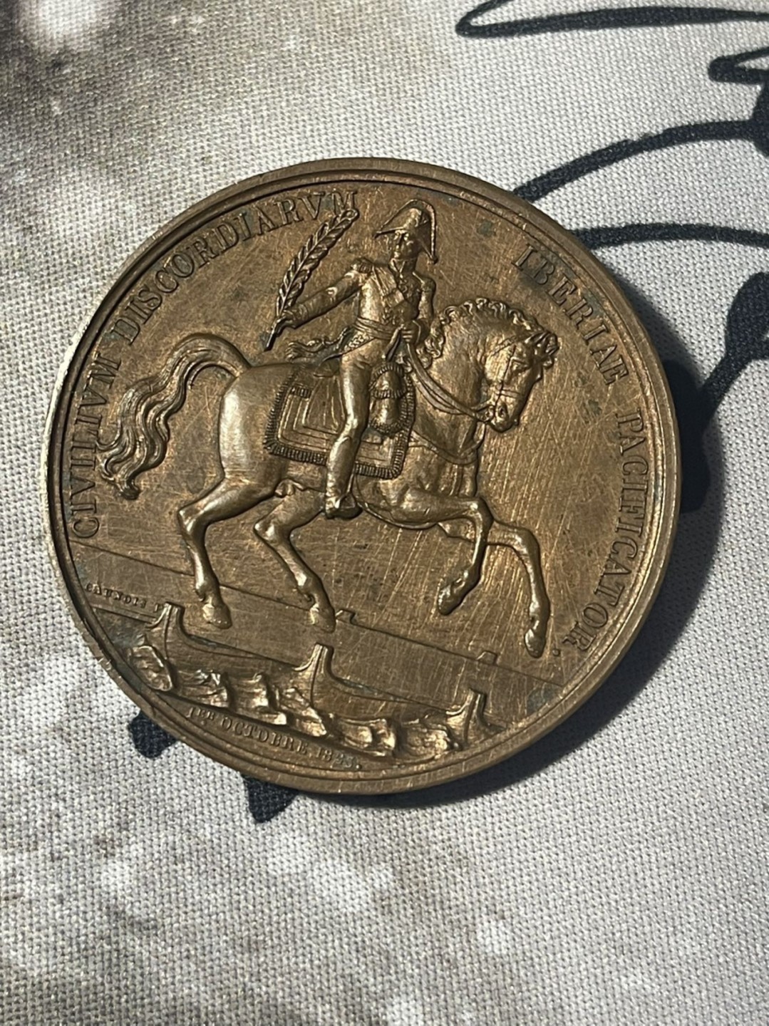 第六场，欧洲艺术章牌代币拍卖（实时专场） 1823年法国昂古莱姆公爵路易十六青铜艺术奖章