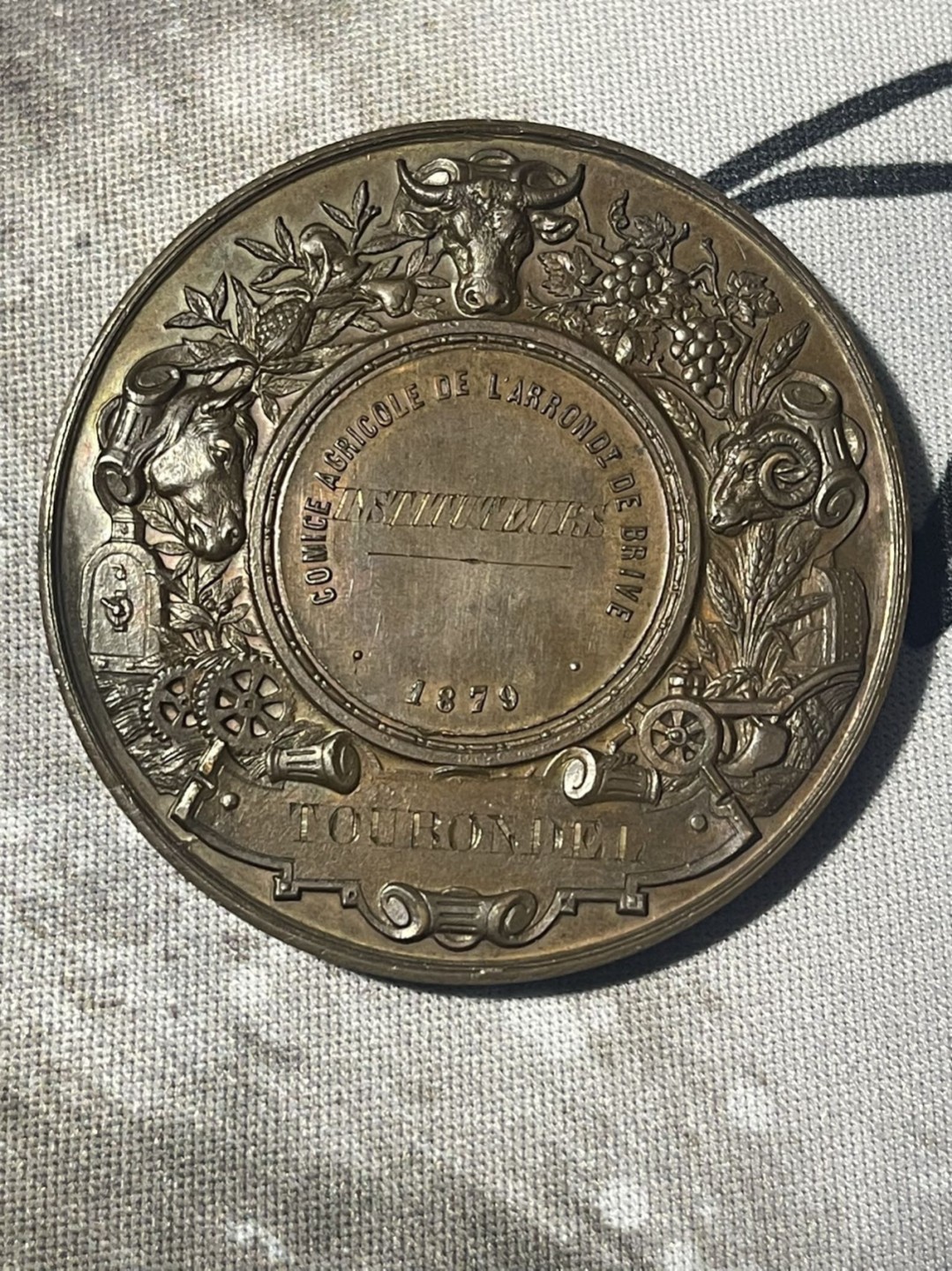 第六场，欧洲艺术章牌代币拍卖（实时专场） 法国谷物女神农业青铜艺术奖章