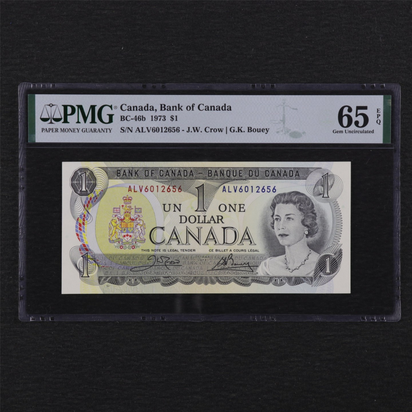 【亘邦集藏】第142期拍卖 1973年 加拿大1Dollar PMG 65EPQ 6012656