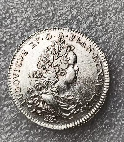 瓶子🏺第67期拍卖会 - 法国1721年路易十五JETON银质代币30毫米8.3克