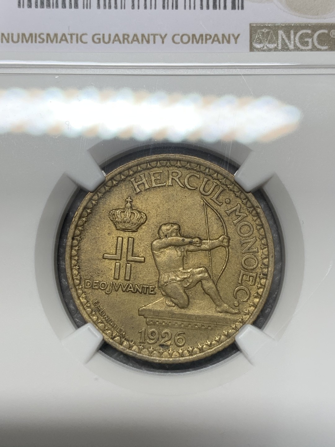 《竞宝斋》第118场-周日，周一 ，2场连拍（全场包邮） NGC MS64 高分 摩纳哥 1926年 2F 高价品种