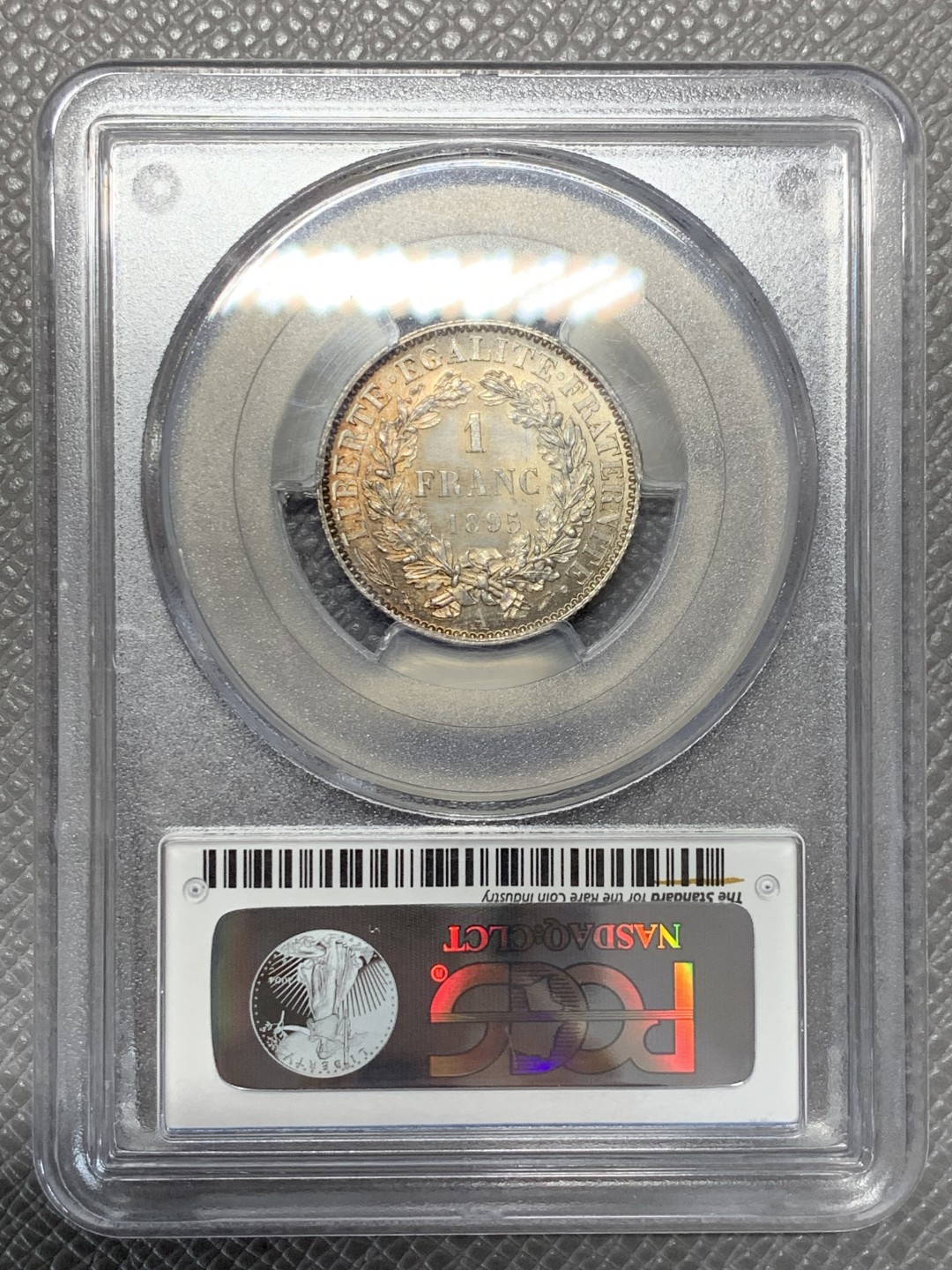 《竞宝斋》第118场-周日，周一 ，2场连拍（全场包邮） PCGS MS63 法国 1895A 谷物女神 1法郎银币（巴黎厂）