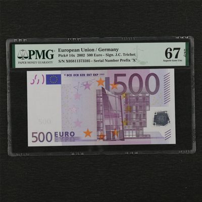 【亘邦集藏】第142期拍卖 - 2002年 德国二签 500欧元 PMG 67EPQ X05811373595