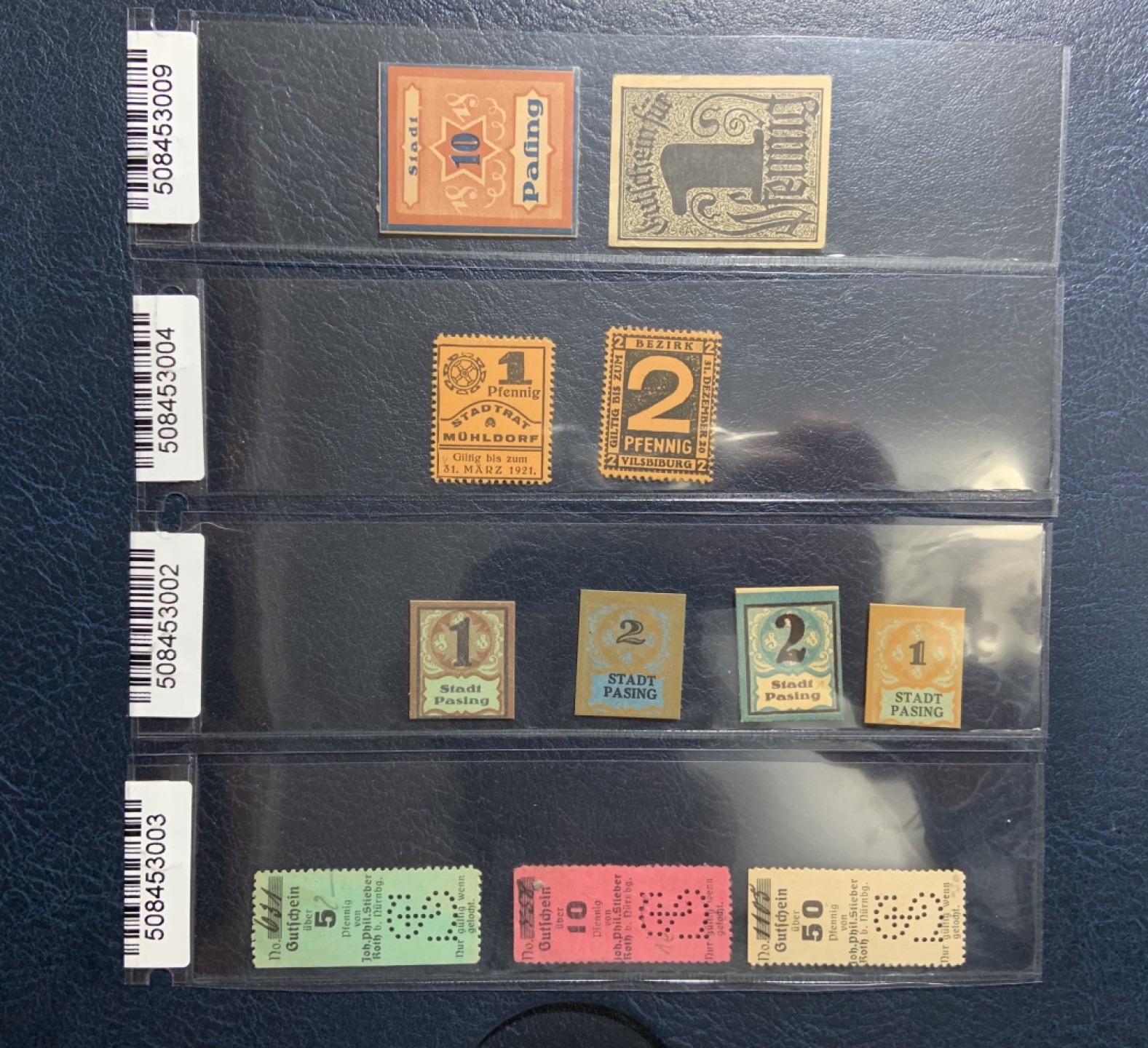 收藏联盟Quantum Auction 第211期拍卖  德国1923年紧急状态币 品相UNC 部分有瑕疵（黄斑等）