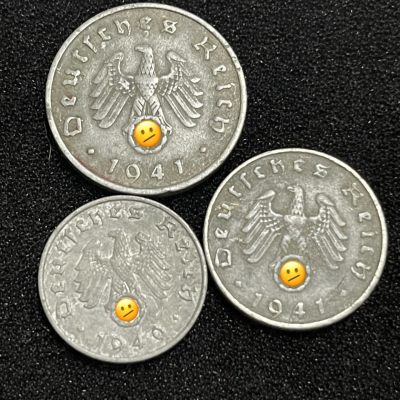 外国硬币0元起拍（35） - 二战时期1，5，10芬尼锌币