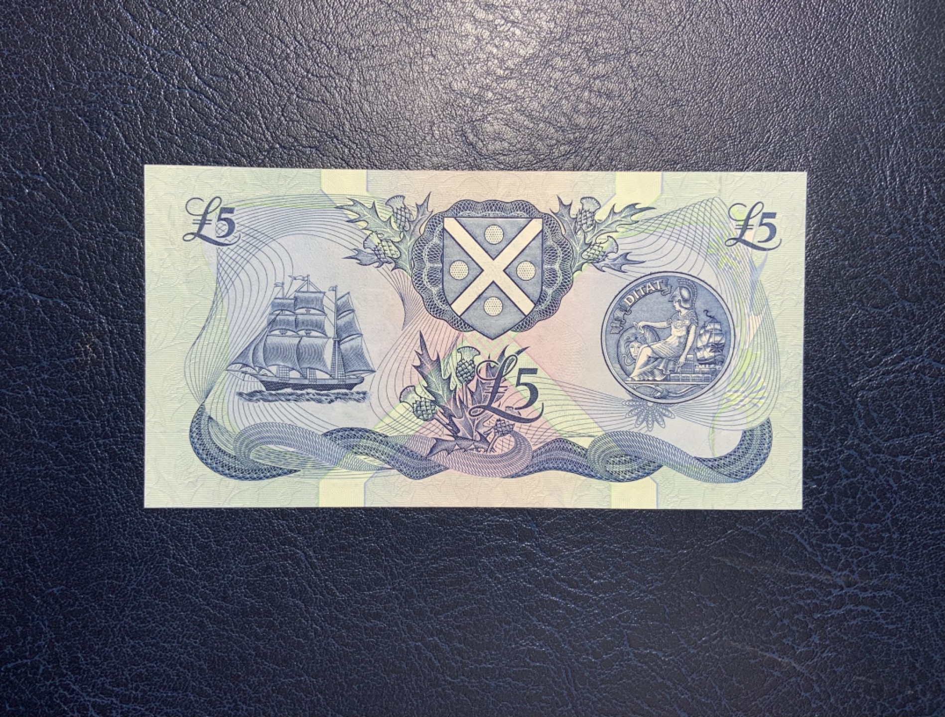 收藏联盟Quantum Auction 第211期拍卖  苏格兰银行1993年5镑 品相AU