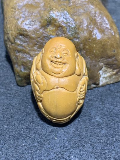 橄榄核雕刻弥勒佛一颗 - 橄榄核雕刻弥勒佛一颗