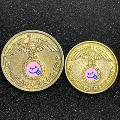 外国硬币0元起拍（35） - 德国5，10芬尼 十字