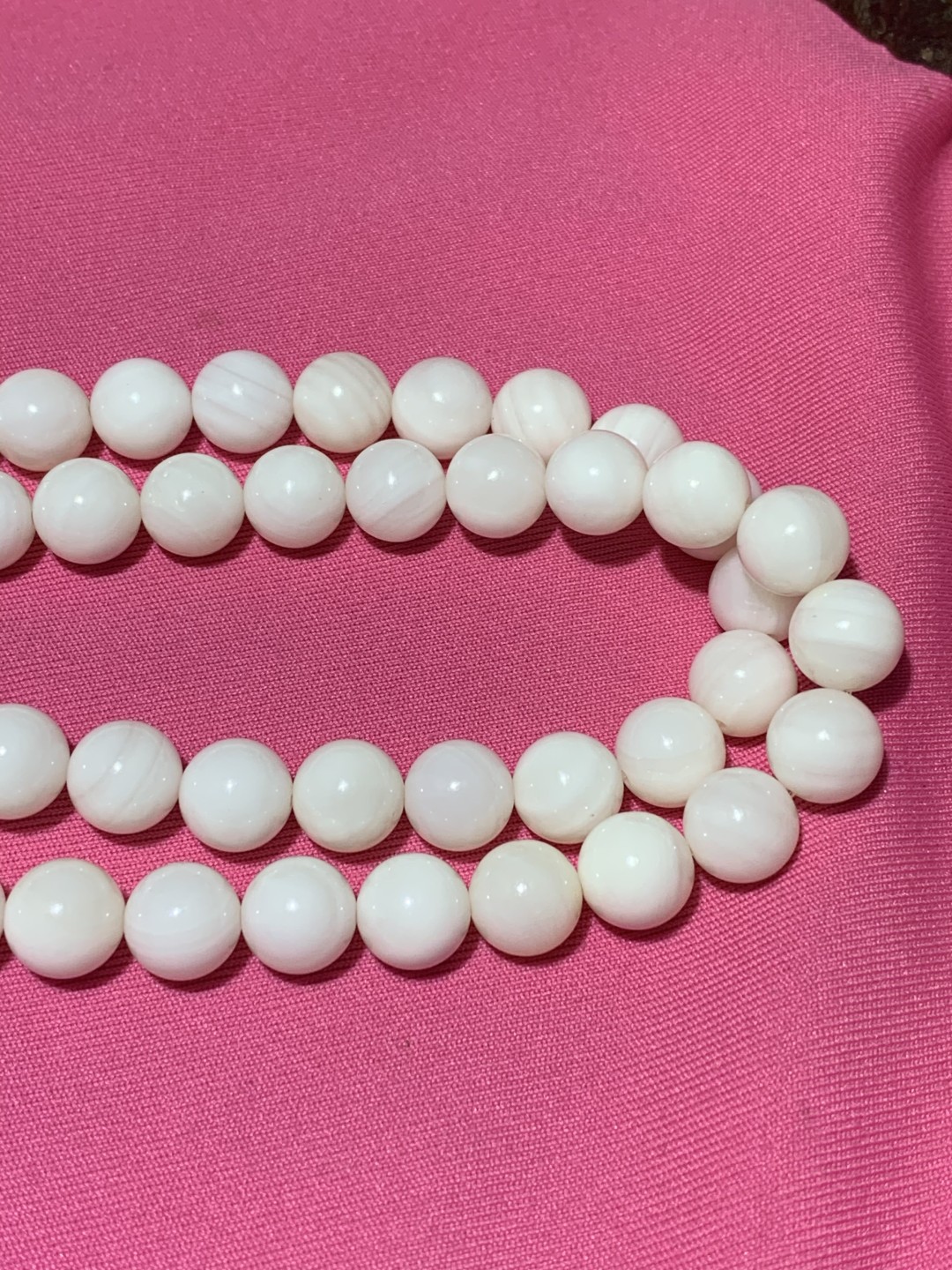 深海奶白高玉化贝化玉108佛珠手串一条，