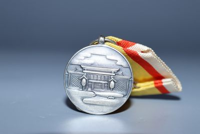 精品勋章专场 - 民国.神庙创建纪念章 直径：3.2cm 重：15.0g