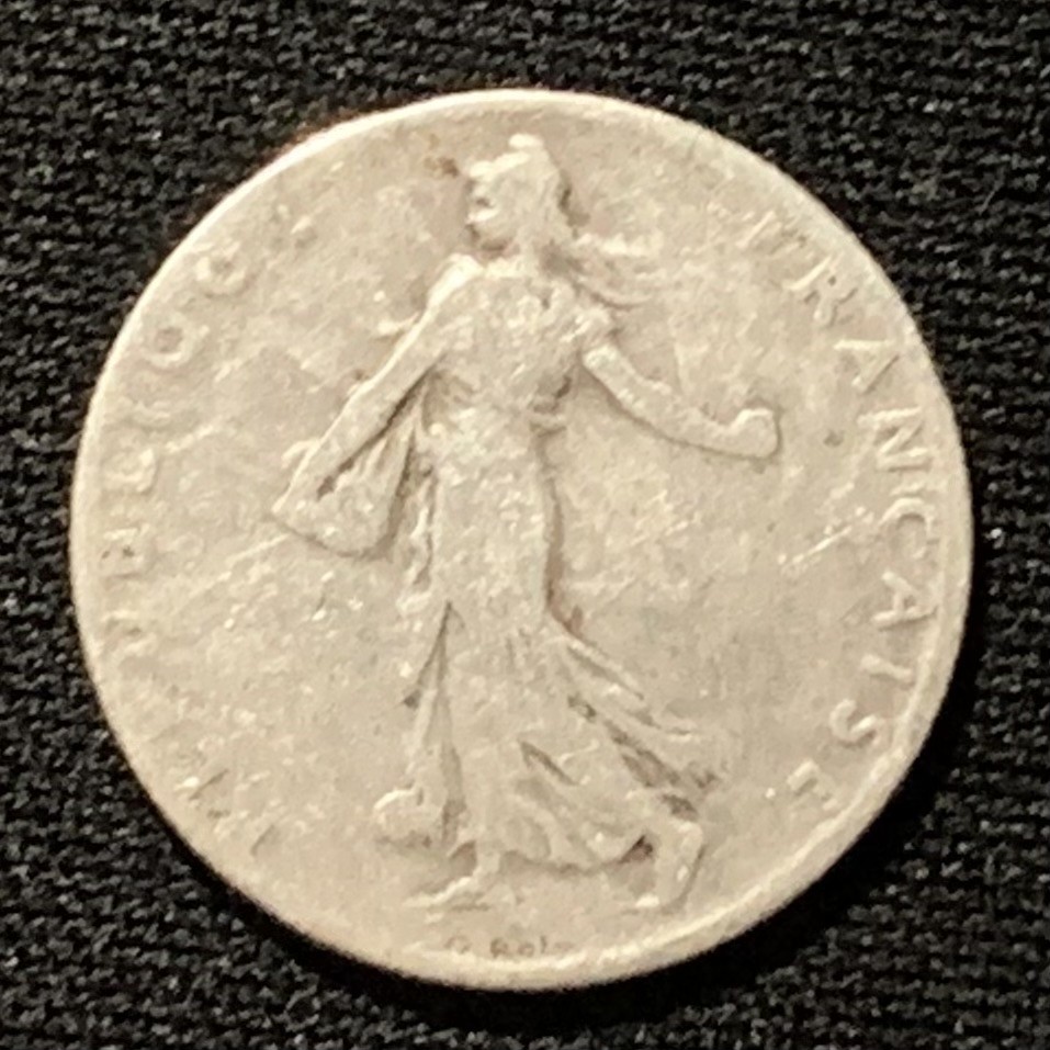 紫瑗钱币——第264期拍卖 法国 1905年 播种女神 50分 2.5克 0.835银 