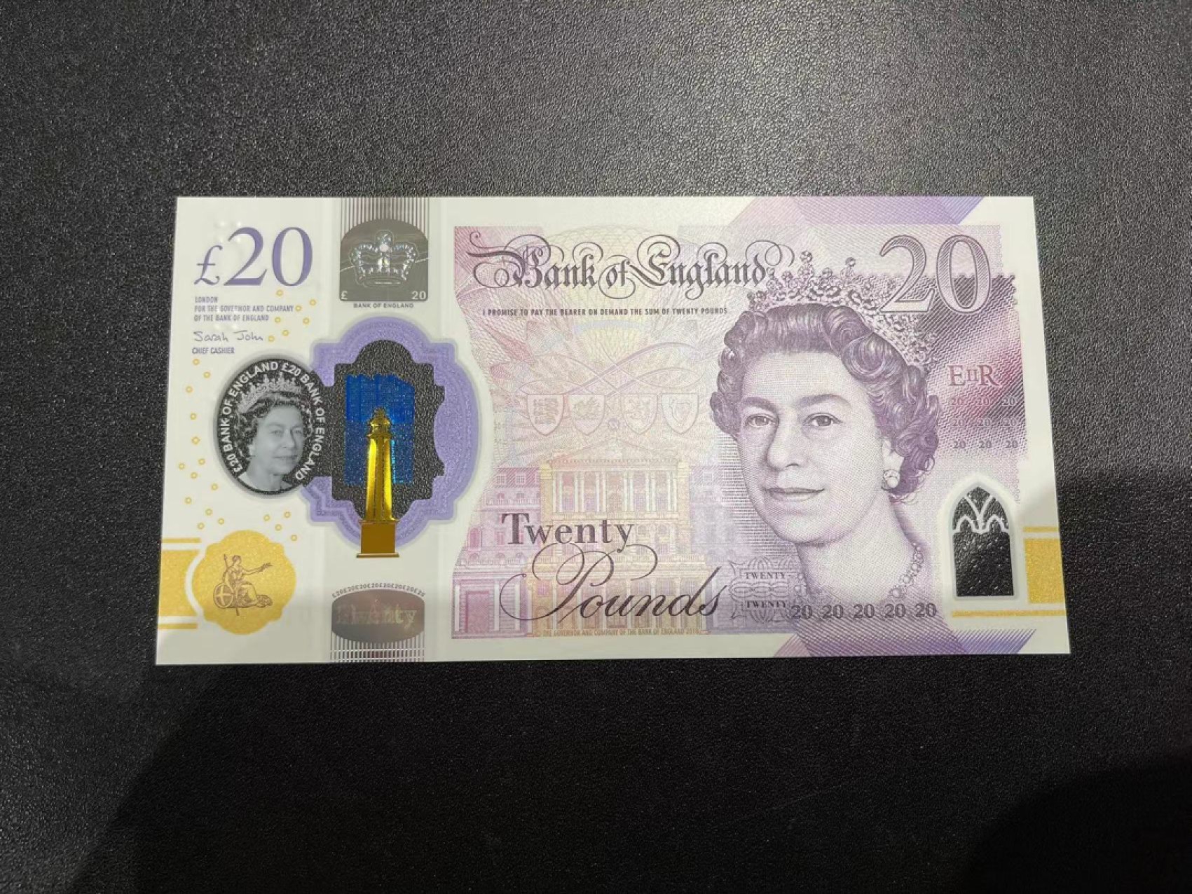 《外钞收藏家》第二百二十一期（连拍第二场） 2018年英国20镑 全新UNC 1982年份号