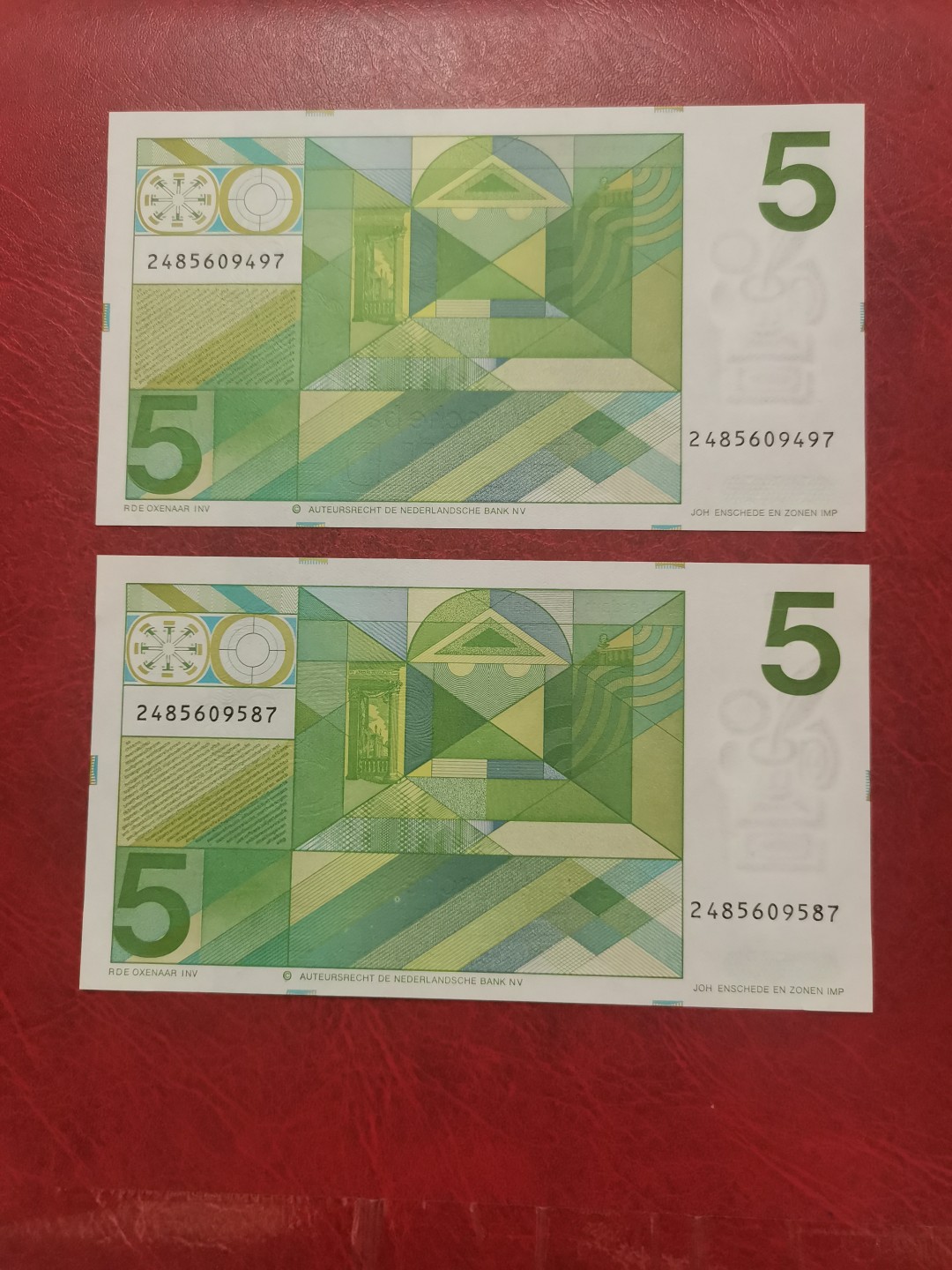 荷兰盾 1973年 5盾纸币 全新UNC 单价