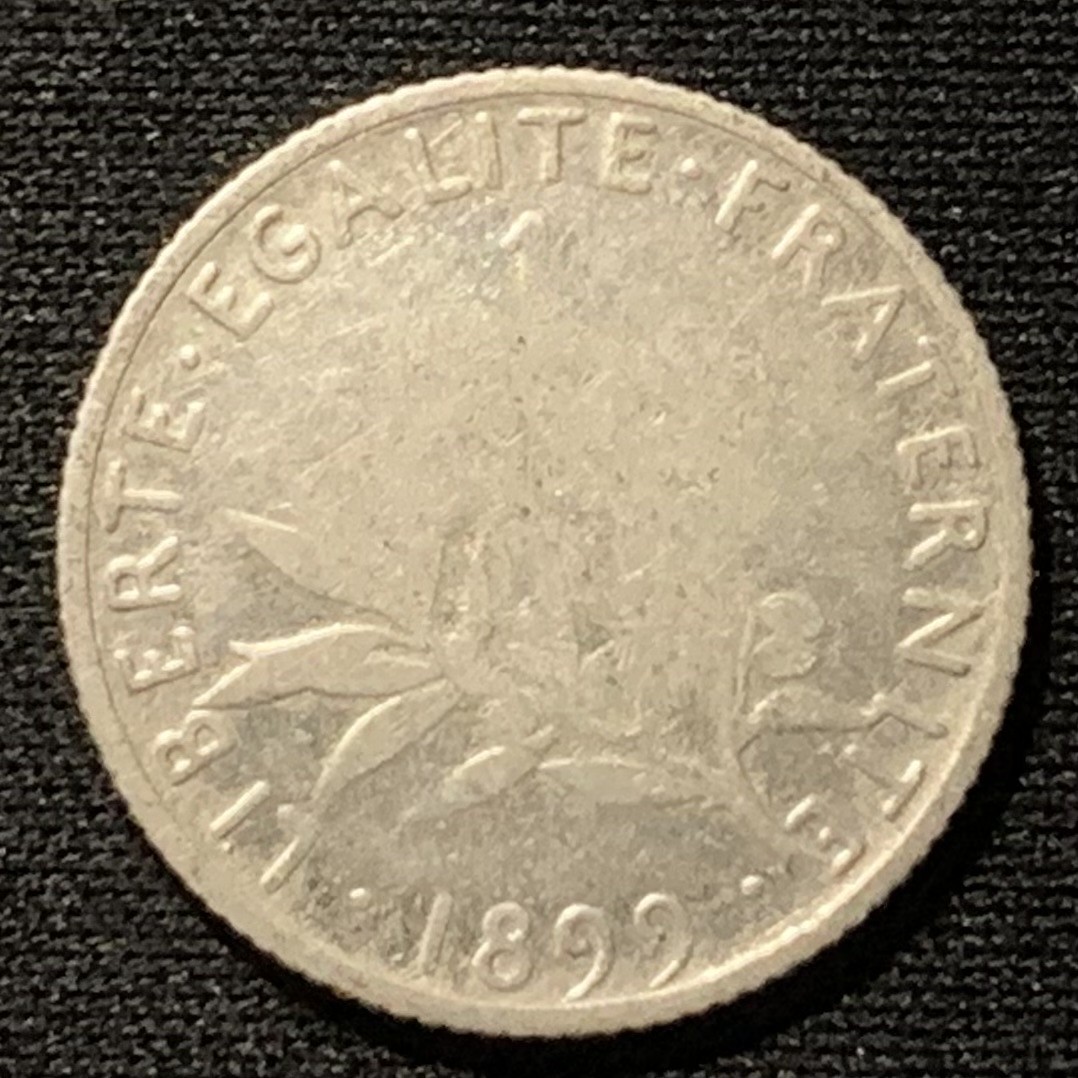 紫瑗钱币——第264期拍卖 法国 1899年 播种女神 1法郎 5克 0.835银